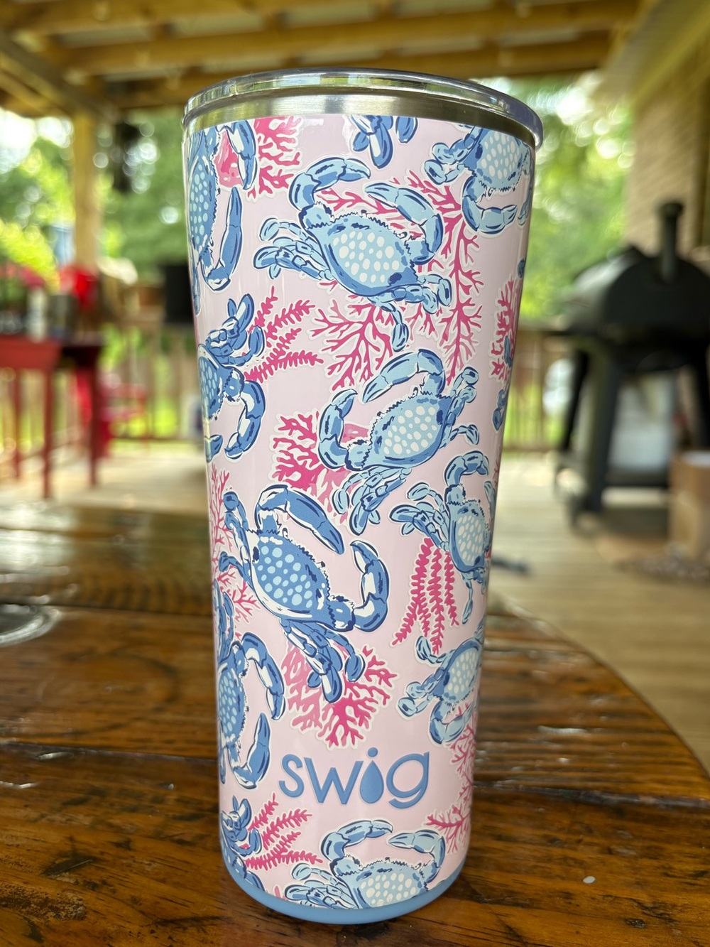 Swig Pink Crab Stainless Tumbler